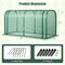 PE Metal Mini Tunnel Greenhouse with Roll-Up Door and Windproof Stakes